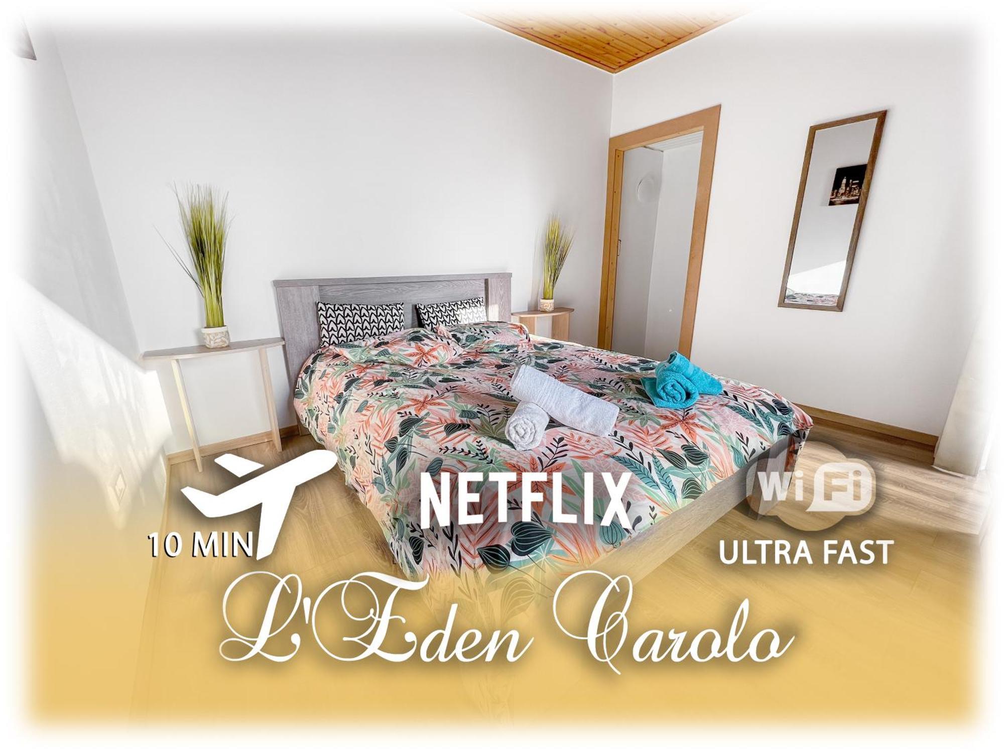 Ferienwohnung L'Eden Carolo - Netflix, Wi-Fi, 10Min Aeroport, Parking Gratuit Dampremy Exterior foto